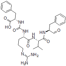 CAS 登录号：70857-49-7， N2-[[[(1S)-1-羧基-2-苯基乙基]氨基]羰基]-L-精氨酰-N-[(1S)-1-甲酰基-2-苯基乙基]-L-缬氨酰胺