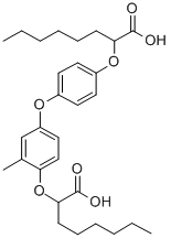 CAS#: 70886-50-9, 2-(4-(4-((1-Carboxyheptyl)Oxy)-3-Methylphenoxy)Phenoxy)Octanoic Acid