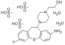 CAS 登录号：70932-17-1， 4-(8-氨基-10,11-二氢-3-氟二苯并(b,f)硫杂卓-10-基)-1-哌嗪乙醇三甲烷磺酸酯二水合物