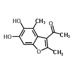 CAS 登录号：709641-01-0， 1-(5,6-二羟基-2,4-二甲基-1-苯并呋喃-3-基)乙酮