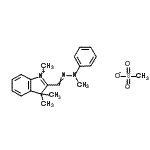 CAS#: 71173-70-1, 1,3,3-Trimethyl-2-[methyl(phenyl)carbonohydrazonoyl]-3H-indolium methanesulfonate