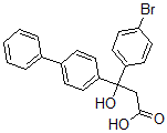 CAS 登录号：71315-10-1， (-)-3-(4-联苯基)-3-(4-溴苯基)-羟基丙酸