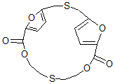 CAS 登录号：71349-33-2， 10,16,21,22-四氧杂-3,13-二硫杂三环[16.2.1.15,8]二十二碳-5,7,18,20(1)-四烯-9,17-二酮