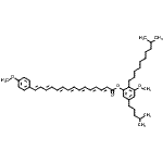 CAS 登录号：71394-73-5， 3-甲氧基-2-(9-甲基癸基)-5-(4-甲基戊基)苯基(2E,4E,6E,8E,10E,12E,14E)-15-(4-甲氧基苯基)-2,4,6,8,10,12,14-十五碳庚烯酸酯