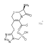 CAS#: 71420-85-4, Sodium (6S,7S)-7-amino-8-oxo-3-({[1-(sulfomethyl)-1H-tetrazol-5-yl]sulfanyl}methyl)-5-thia-1-azabicyclo[4.2.0]oct-2-ene-2-carboxylate