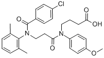 CAS#: 71455-71-5, N-(N-(4-Chlorobenzoyl)-3-(2,6-Dimethylanilino)Propionyl)-4-(p-Anisidino)Butyric Acid