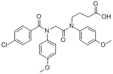CAS 登录号：71455-75-9， N-(N-(4-氯苯甲酰基)-2-(对甲氧苯胺基)乙酰基)-4-(对甲氧苯胺基)丁酸