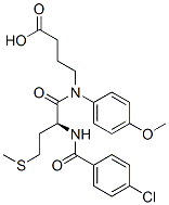 CAS#: 71489-32-2, 4-[[(2S)-2-[(4-Chlorobenzoyl)Amino]-4-Methylsulfanyl-Butanoyl]-(4-Methoxyphenyl)Amino]Butanoic Acid