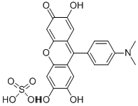CAS#: 71501-19-4, 9-(4'-Dimethylaminophenyl)-2,6,7-Trihydroxyfluorone Sulfate