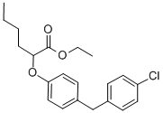CAS 登录号：71548-61-3， (+-)-2-(4-((4-氯苯基)甲基)苯氧基)-己酸乙酯