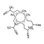 CAS#: 71550-41-9, 4,4',4'',4'''-(2,4,6,8-Tetramethyl-1,3,5,7,2,4,6,8-tetroxatetrasilocane-2,4,6,8-tetrayl)tetrakis(2-methylbutanenitrile)