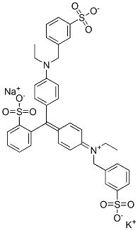 CAS#: 71701-19-4, Dihydrogen (Ethyl)[4-[alpha-[4-[Ethyl(3-Sulphonatobenzyl)Amino]Phenyl]-2-Sulphonatobenzylidene]Cyclohexa-2,5-Dien-1-Ylidene](3-Sulphonatobenzyl)Ammonium, Potassium Sodium Salt