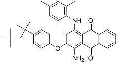 CAS 登录号：71701-33-2， 1-氨基-2-[4-(1,1,3,3-四甲基丁基)苯氧基]-4-[(2,4,6-三甲基苯基)氨基]蒽醌