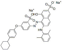 CAS 登录号：71720-89-3， 5-[[4-(4-环己基苯氧基)-2-磺酸基苯基]偶氮]-6-[(2,6-二甲基苯基)氨基]-4-羟基萘-2-磺酸二钠