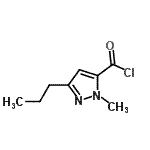 CAS#: 717871-87-9, 1-Methyl-3-propyl-1H-pyrazole-5-carbonyl chloride