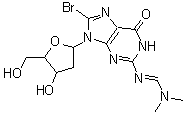 CAS#: 717876-75-0, 8-Bromo-9-(2-deoxypentofuranosyl)-2-{(E)-[(dimethylamino)methylene]amino}-1,9-dihydro-6H-purin-6-one