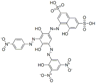 CAS#: 71799-74-1, 4-[[2,4-Dihydroxy-5-[(2-Hydroxy-3,5-Dinitrophenyl)Azo]-3-[(4-Nitrophenyl)Azo]Phenyl]Azo]-5-Hydroxy-2,7-Naphthalenedisulfonic Acid