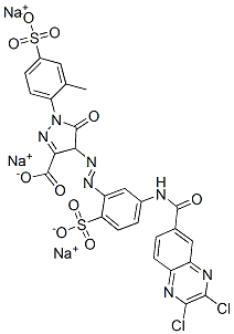 CAS#: 72139-14-1, Trisodium 4-[5-[(2,3-Dichloroquinoxaline-6-Carbonyl)Amino]-2-Sulfonatophenyl]Diazenyl-1-(2-Methyl-4-Sulfonatophenyl)-5-Oxo-4H-Pyrazole-3-Carboxylate