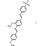 CAS#: 72152-92-2, Sodium 4-({3-methoxy-4-[(4-methoxyphenyl)diazenyl]phenyl}diazenyl)benzenesulfonate