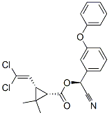 CAS 登录号：72204-43-4， (1S,3S)-3-(2,2-二氯乙烯基)-2,2-二甲基-环丙烷羧酸 (S)-氰基(3-苯氧基苯基)甲基酯