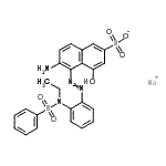 CAS 登录号：72207-99-9， 钠6-氨基-5-({2-[乙基(苯磺酰基)氨基]苯基}偶氮)-4-羟基-2-萘磺酸酯