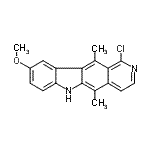 CAS 登录号：72237-98-0， 1-氯-9-甲氧基-5,11-二甲基-6H-吡啶并[4,3-b]咔唑