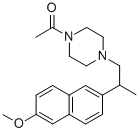 CAS 登录号：72278-79-6， 1-[4-[2-(6-甲氧基萘-2-基)丙基]哌嗪-1-基]乙酮