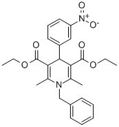 CAS 登录号：72284-55-0， 2,6-二甲基-4-(3-硝基苯基)-1-(苯基甲基)-4H-吡啶-3,5-二羧酸二乙基酯
