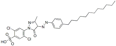 CAS#: 72330-33-7, 2,5-Dichloro-4-[4-(4-Dodecylphenyl)Diazenyl-3-Methyl-5-Oxo-4H-Pyrazol-1-Yl]Benzenesulfonic Acid