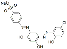 CAS 登录号：72379-57-8， 4-[(2Z)-2-[3-[(2Z)-2-(3-氯-6-氧代-1-环己-2,4-二烯亚基)肼基]-4-羟基-6-氧代-1-环己-2,4-二烯亚基]肼基]苯磺酸钠