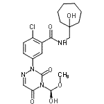 CAS#: 724424-43-5, 2-Chloro-N-[(1-hydroxycycloheptyl)methyl]-5-{4-[(R)-hydroxy(methoxy)methyl]-3,5-dioxo-4,5-dihydro-1,2,4-triazin-2(3H)-yl}benzamide