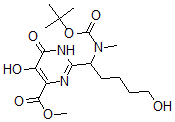 CAS 登录号：724446-00-8， 2-[1-[[(1,1-二甲基乙氧基)羰基]甲基氨基]-5-羟基戊基]-1,6-二氢-5-羟基-6-氧代-4-嘧啶羧酸甲酯