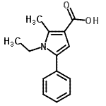 CAS#: 724744-76-7, 1-Ethyl-2-methyl-5-phenyl-1H-pyrrole-3-carboxylic acid