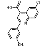 CAS#: 724749-61-5, 6-Chloro-2-(3-methylphenyl)-4-quinolinecarboxylic acid