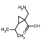 CAS 登录号：724772-95-6， 1-(氨基甲基)-2-异丙基环丙烷羧酸