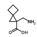 CAS 登录号：724773-02-8， 1-(氨基甲基)螺[2.3]己烷-1-羧酸