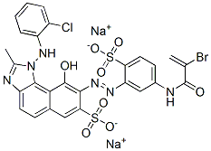 CAS#: 72496-91-4, Disodium (8Z)-8-[[5-(2-Bromoprop-2-Enoylamino)-2-Sulfonatophenyl]Hydrazinylidene]-1-[(2-Chlorophenyl)Amino]-2-Methyl-9-Oxobenzo[g]Benzimidazole-7-Sulfonate