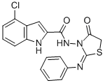 CAS#: 72549-04-3, 4-Chloro-N-(4-Oxo-2-Phenylimino-1,3-Thiazolidin-3-Yl)-1H-Indole-2-Carboxamide