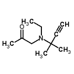 CAS 登录号：725679-02-7， 1-[乙基(2-甲基-3-丁炔-2-基)氨基]丙酮