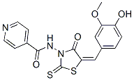 CAS 登录号：72732-39-9， N-[(5E)-5-[(4-羟基-3-甲氧基苯基)亚甲基]-4-氧代-2-巯基-1,3-噻唑烷-3-基]吡啶-4-甲酰胺