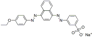 CAS 登录号：72765-52-7， 3-[[4-[(4-乙氧基苯基)偶氮]-1-萘基]偶氮]苯磺酸钠