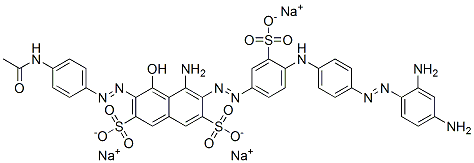 CAS 登录号：72894-19-0， 3-((4-(乙酰氨基)苯基)偶氮)-5-氨基-6-((4-((4-((2,4-二氨基苯基)偶氮)苯基)氨基)-3-磺基苯基)偶氮)-4-羟基-2,7-萘二磺酸三钠盐