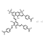 CAS 登录号：72894-25-8， 二钠5-({2,4-二羟基-3,5-二[(4-硝基苯基)偶氮]苯基}偶氮)-4-羟基-3-[(4-硝基苯基)偶氮]-2,7-萘二磺酸酯