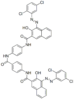 CAS 登录号：72927-73-2， (4E)-4-[(2,5-二氯苯基)亚肼基]-N-[4-[[4-[[(4Z)-4-[(2,5-二氯苯基)亚肼基]-3-氧代萘-2-羰基]氨基]苯基]氨基甲酰]苯基]-3-氧代萘-2-甲酰胺