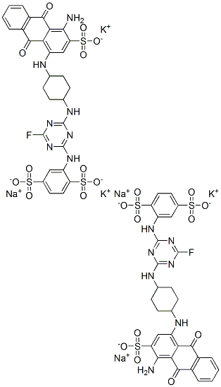 CAS#: 72987-16-7, Potassium Sodium 2-[[4-[[4-[(4-Amino-9,10-Dioxo-3-Sulfonatoanthracen-1-Yl)Amino]Cyclohexyl]Amino]-6-Fluoro-1,3,5-Triazin-2-Yl]Amino]Benzene-1,4-Disulfonate