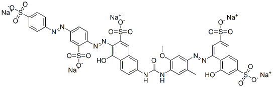 CAS 登录号：72987-21-4， 4-羟基-5-[5-甲氧基-2-甲基-4-[[(6E)-5-氧代-7-磺酸-6-[[2-磺酸-4-(4-磺酸苯基)偶氮苯基]亚肼基]萘-2-基]氨基甲酰氨基]苯基]偶氮萘-2,7-二磺酸五钠