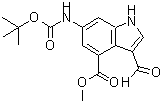 CAS#: 731810-57-4, Methyl 3-formyl-6-({[(2-methyl-2-propanyl)oxy]carbonyl}amino)-1H-indole-4-carboxylate