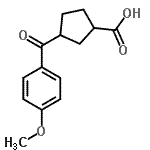 CAS 登录号：732252-30-1， (1S,3R)-3-(4-甲氧基苯甲酰基)环戊烷羧酸