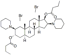 CAS 登录号：73319-20-7， [(2S,3S,5S,8R,9S,10S,13S,14S,16S,17R)-3-丁酰基氧基-10,13-二甲基-2,16-二(1-甲基哌啶-1-鎓-1-基)-2,3,4,5,6,7,8,9,11,12,14,15,16,17-十四氢-1H-环戊并[a]菲-17-基]丁酸酯二溴化物