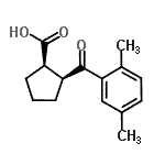 CAS 登录号：733740-19-7， (1R,2S)-2-(2,5-二甲基苯甲酰)环戊烷羧酸